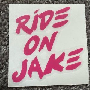 Burton snowboards Ride On Jake decal (3 inch) PINK / last one